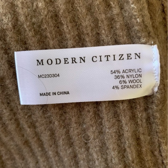 Modern Citizen Alma Two Way Zip Brown Long Cardigan Sweater Sz M - Picture 12 of 13